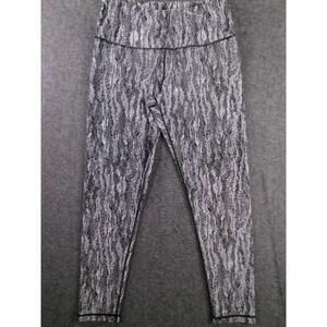 Kirkland Signature Leggings Women XL Gray White Mottled Athletic High Waisted